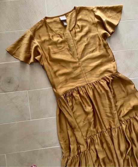 Dlhé šaty zo saténu, h&m,xs