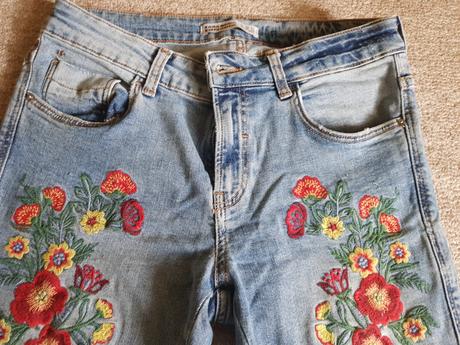 Zara riflové nohavice, zara,38