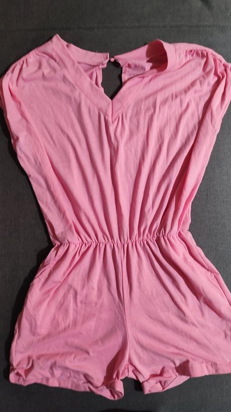 Ružový teplakovy overal, s