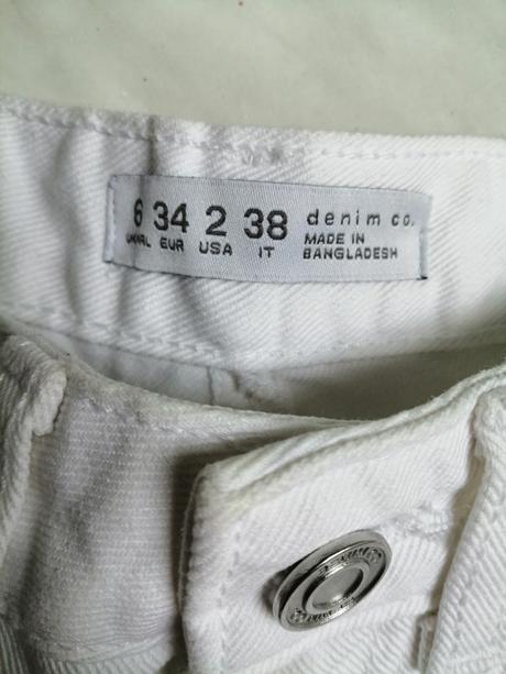 Kratase dámske biele riflove vel. 34, denim co,xs