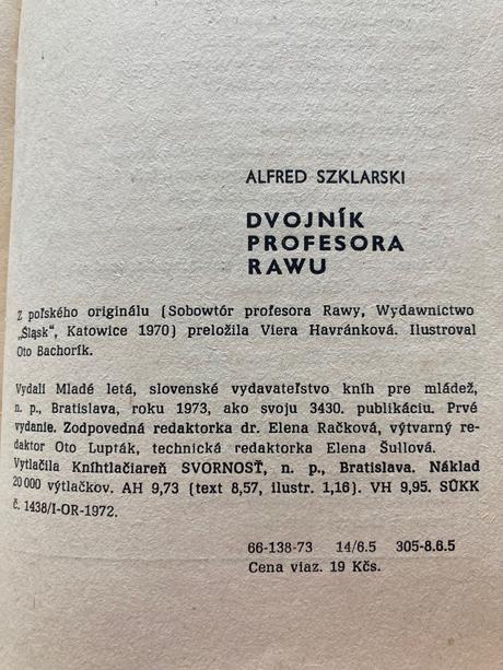 Dvojník profesora rawu alfred szklarski (1973),