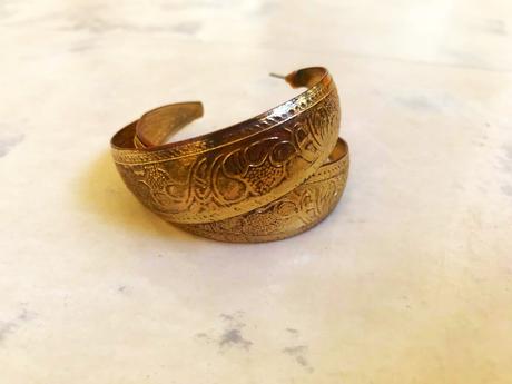 Tepané náušnice kruhy,