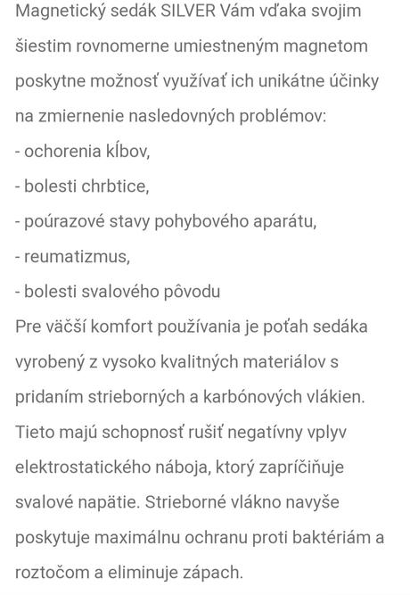 Magneticky sedak, 