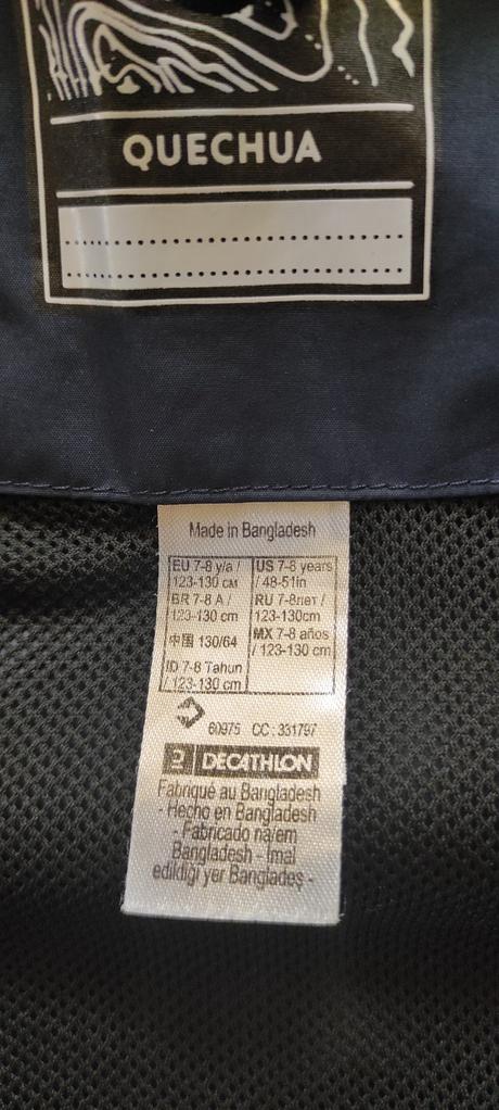 Chlapčenská nepremokavá bunda, quechua,122