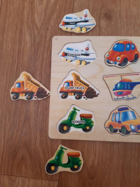 Drevené vkladačky, puzzle, 