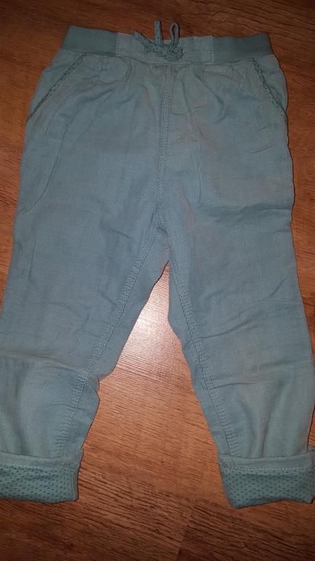 Kordove zateplene nohavice, h&m,92