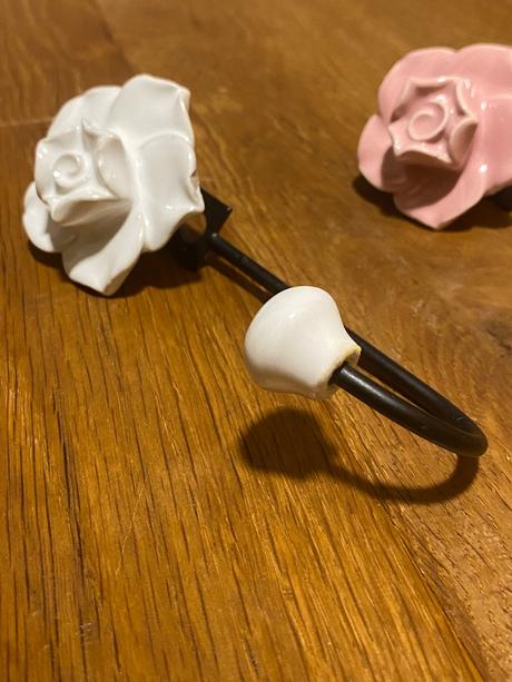 Provance rose - keramický vešiak, vešiačik, háčik,