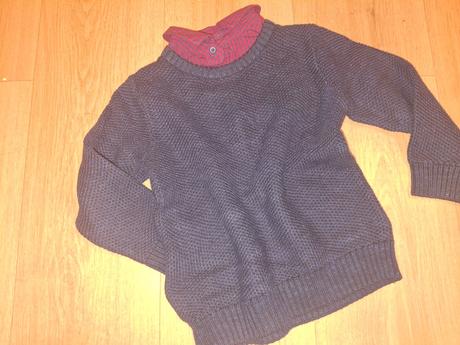 Pulóver so všitým límcom, f&f,104