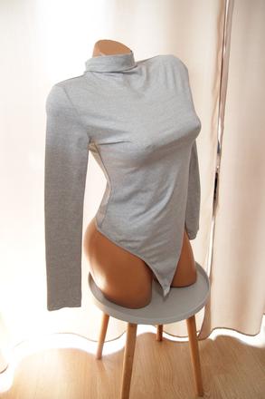Šedo biely body top, xs/s, xs
