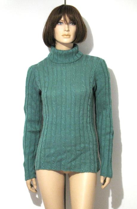 Zelený pletený rolák, m