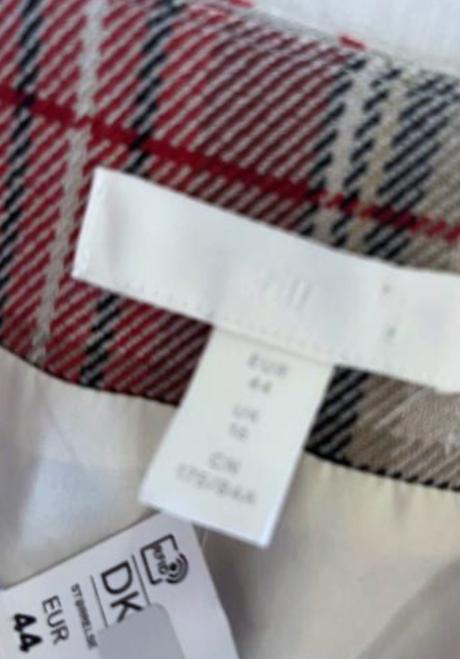 H&m káro sukňa vel.44/l-xl, h&m,44 / l / xl