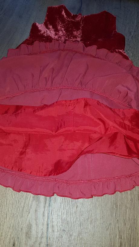 Bordové šaty, h&m,98