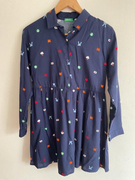 Košelové šaty, benetton,152