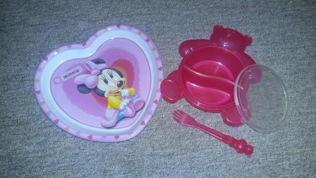 Tanierik minnie a miska na jedlo s vekom, 