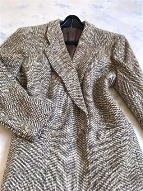 Tvídové vlnené sako, xl