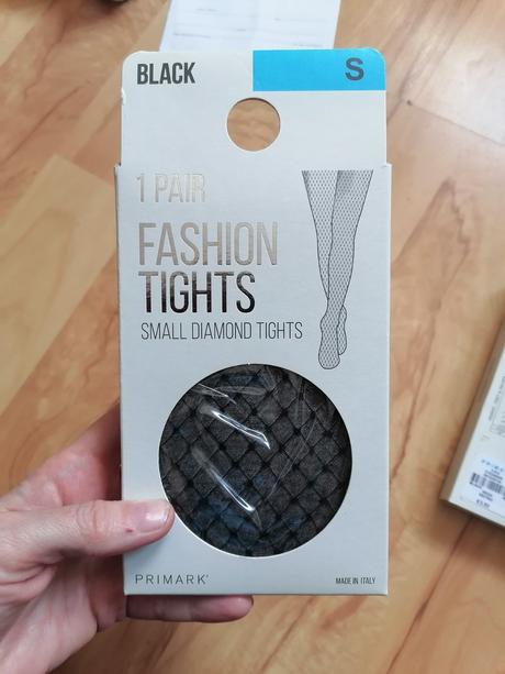 Čierne vzorované pančuchy - s, primark,m