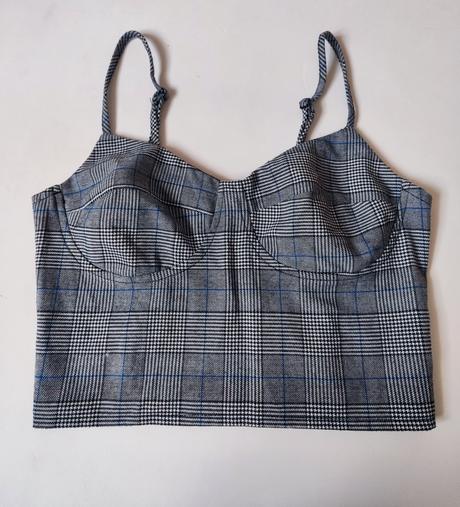 Korzetový crop top, fishbone,s