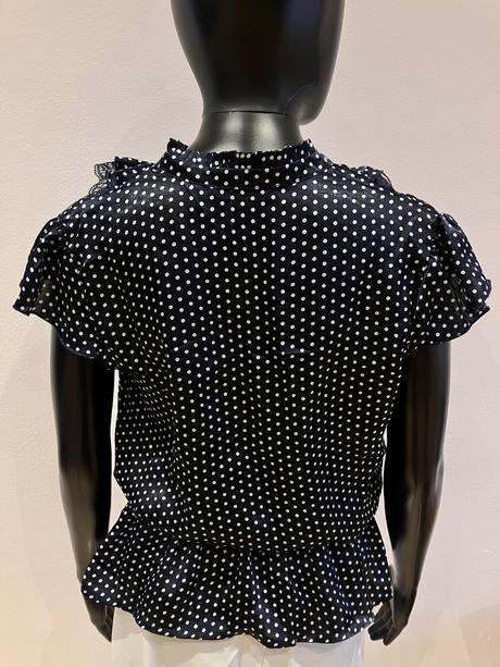 Dámska blúzka s bodkami a volánom (m), m