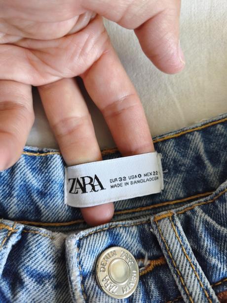 Rifľové šortky s vysokým pásom, zara,32