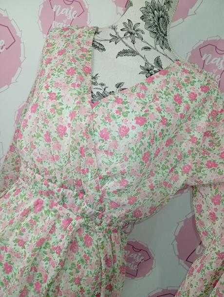 Kvietkované jemne šaty s viazaním, xl