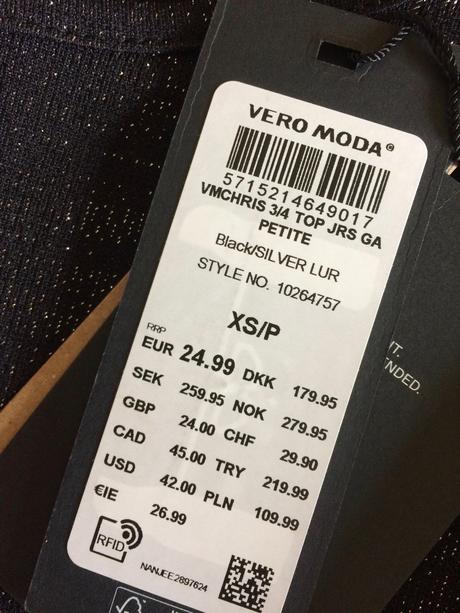 Vero moda trblietavý top vel.xs-s-m, vero moda,xs