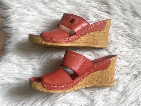 Kožené šľapky na platforme lasocki, lasocki,38