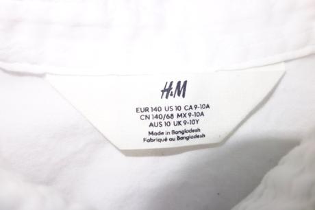 Biela košeľa 9-10 rokov, h&m,140