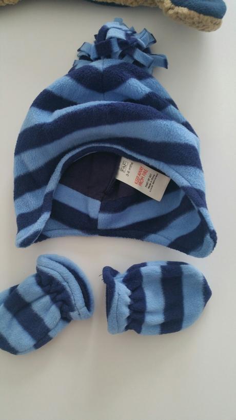 Zimne ciapky plus rukavicky 3-6 mesiacov, tu,68