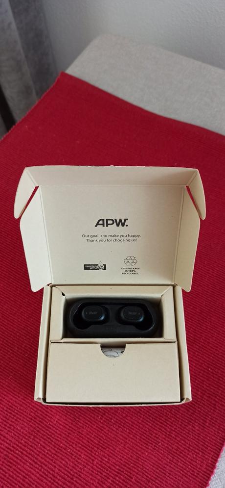 Nové bezdrôtové slúchadlá shpunty čierne apw, 