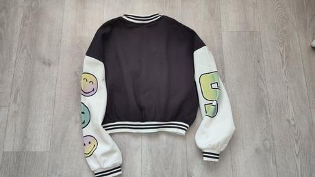 Bejzbalová bunda smiley world, h&m,146