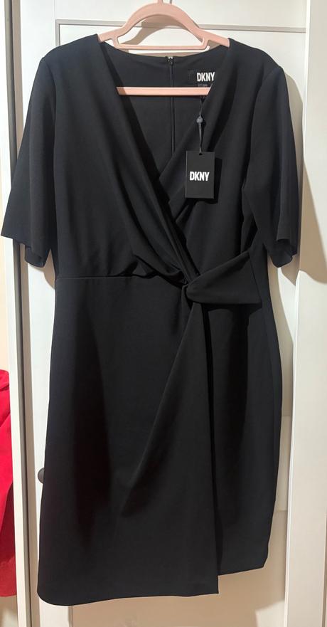 Dkny čierne šaty xl / 44, dkny,44 / xl
