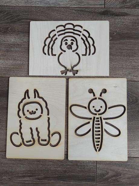 Drevene sablony na kreslenie, 