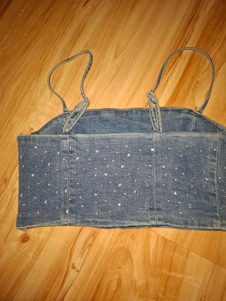 Crop tričko riflove s, s