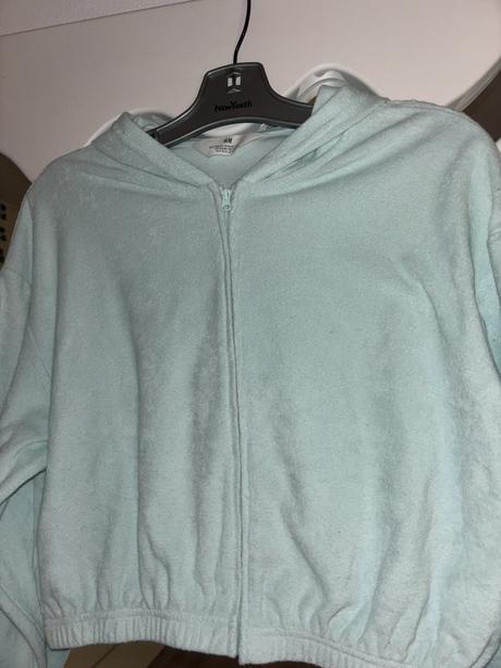 Mentolova froté mikina h&m 158/164, h&m,164