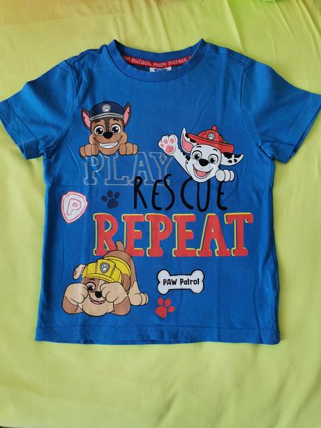 Tričko s krátkym rukávom paw patrol, nickelodeon,110