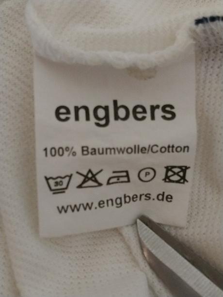 Pánske biele tričko, engbers, l, l