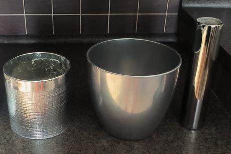 Kvetináče strieborné keramické, 