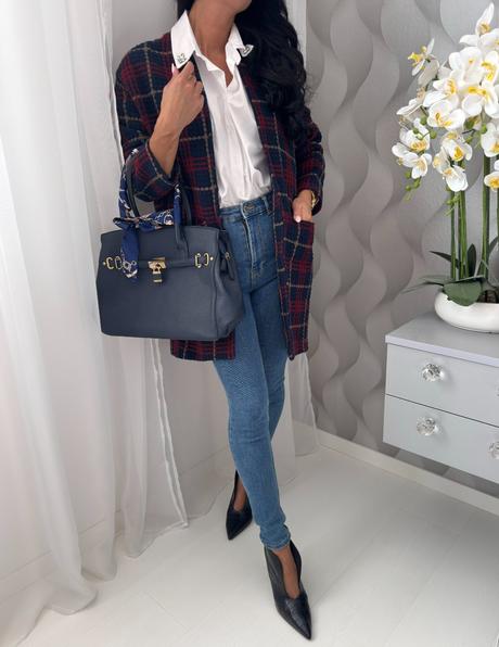 Milano - káro prechodný blazer, m