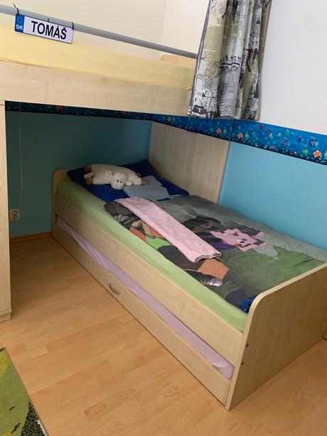 Poschodová postel, šírka (cm): 90,dĺžka (cm): 200