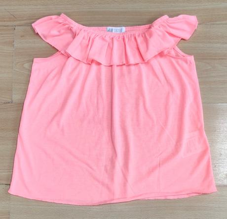 Neonove "off shoulder" tricko, h&m,122