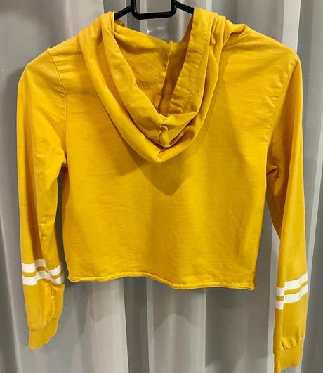 Žltý kroptop - krátke tričko, h&m,146