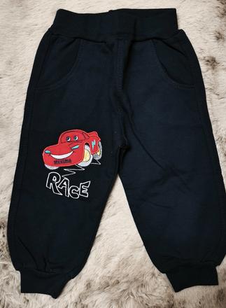 Detské bavlnené tepláky s autíčkom, 62 - 170