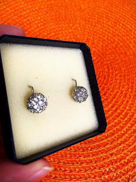 Brúsené vintage náušnice, 