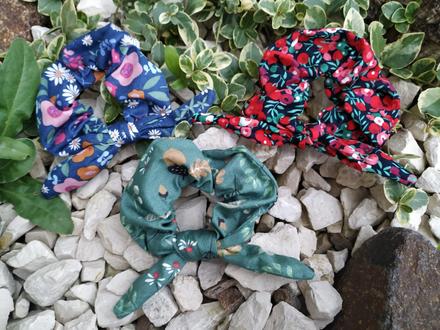 Jesenné schrunchie gumičky, 