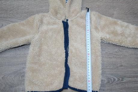 Plyšový kabátik s kapucňou, veľk.74 dopodopo, dopodopo,74