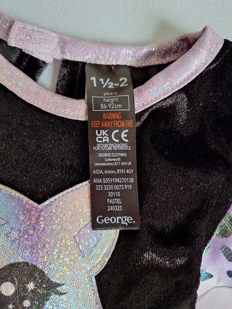 Dúhová mačička karnevalový kostým veľ. 86-92,