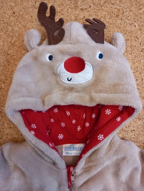 Vianočné dupačky - sobík č.68, ergee,68