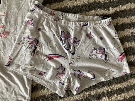 Jednorožcové letné pyžamo 134/140, h&m,134