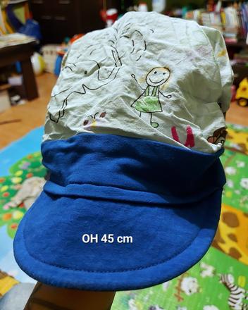 Šiltovka so šatkou pre chlapčeka 45 cm, handmade, 46