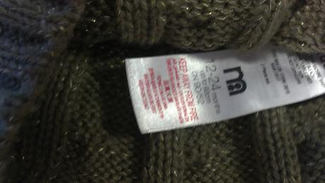 Čiapka+rukavice zo zlatou niťou prešivane12-24mes., mothercare,92